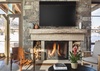 Great Room Fireplace - Four Pines 102 - Teton Village, WY - Luxury Villa Rental