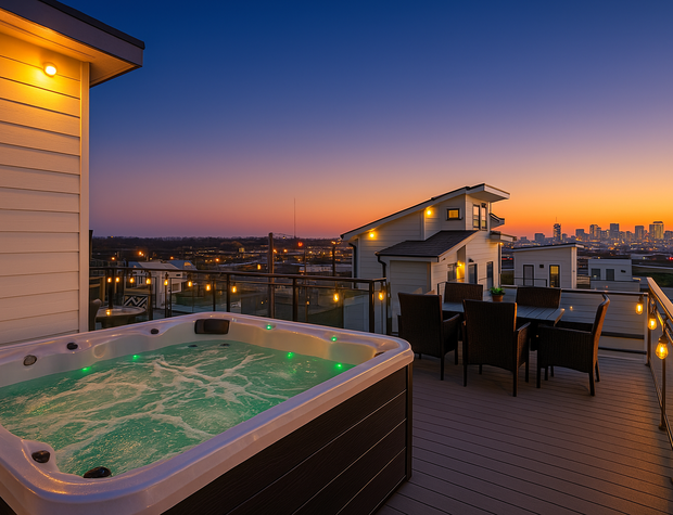 Hot tub with views